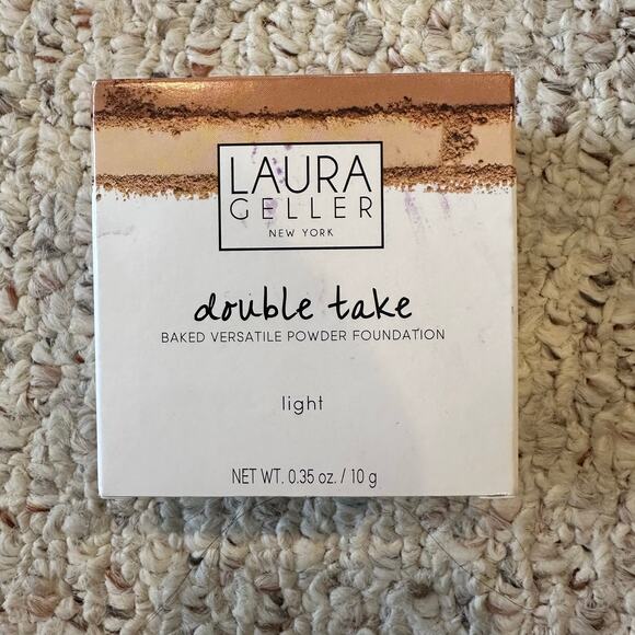 Laura Geller Baked Double Take Baked Full Coverage Powder Foundation Light Matte - Picture 2 of 10